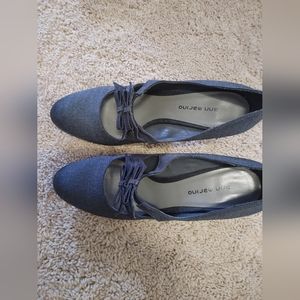 Ann Marino Dark Grey Heels With Bows 10